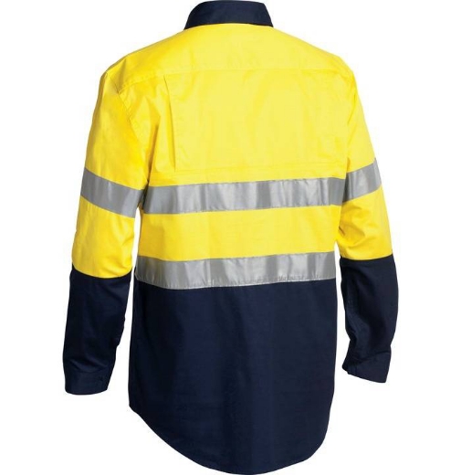 Picture of Bisley, Taped Hi Vis Closed Front Cool Lightweight Shirt